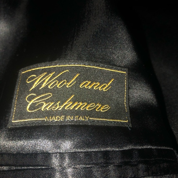 MARIO VALENTE NWOT CASHMERE/WOOL LONG MEN’S COAT BLACK SIZE 42R - Picture 9 of 10